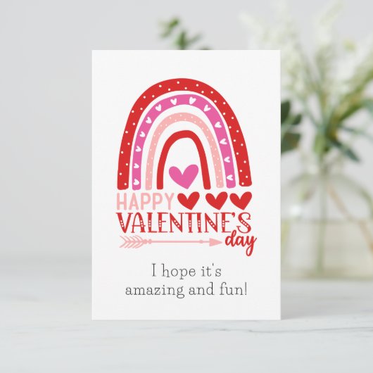 Carte Heureuse Sainte-Valentin Red Rainbow (Debout devant)