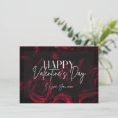 Carte Heureuse Sainte-Valentin Red Roses (Debout devant)