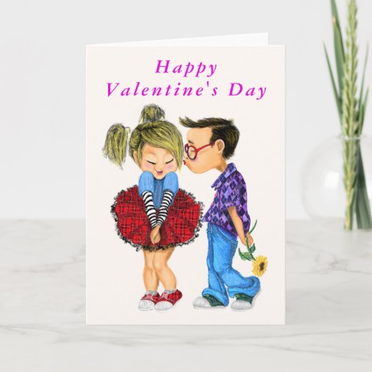 Carte Heureuse Sainte-Valentin Romantic Couple Lov (Devant)