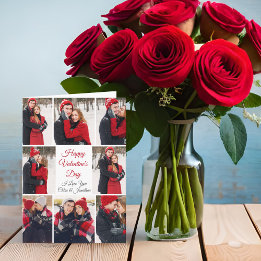 Carte Heureuse Sainte-Valentin Romantic Love Photo Colla