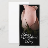 Carte Heureuse Sainte-Valentin rose (Devant / Derrière)