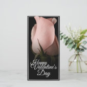 Carte Heureuse Sainte-Valentin rose (Debout devant)