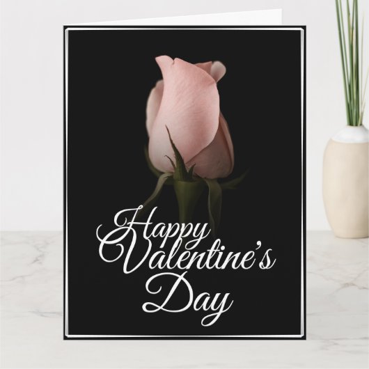Carte Heureuse Sainte-Valentin rose (Devant)