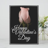 Carte Heureuse Sainte-Valentin rose (Debout devant)