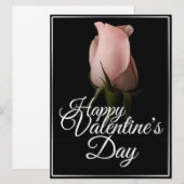 Carte Heureuse Sainte-Valentin rose (Devant / Derrière)