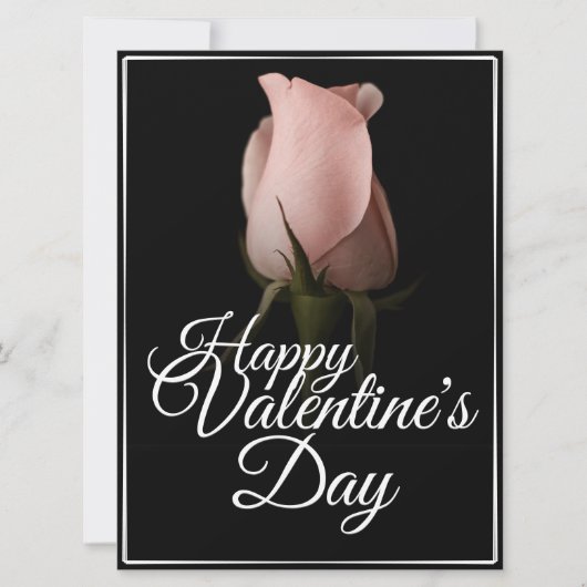 Carte Heureuse Sainte-Valentin rose (Devant)
