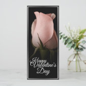 Carte Heureuse Sainte-Valentin rose (Debout devant)