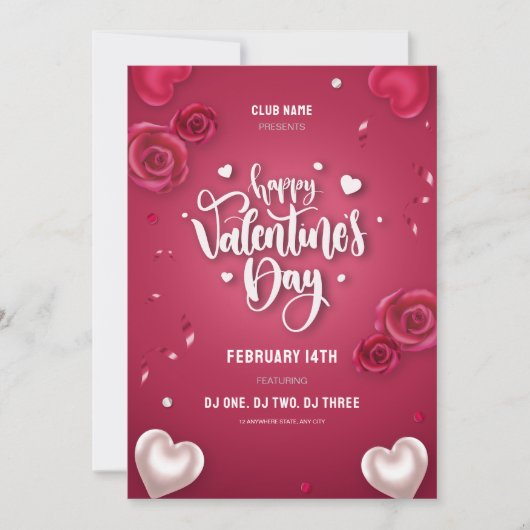 Carte Heureuse Sainte-Valentin Saint Valentin (Devant)