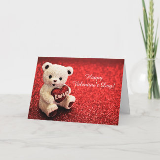 Carte Heureuse Sainte-Valentin Teddy Bear