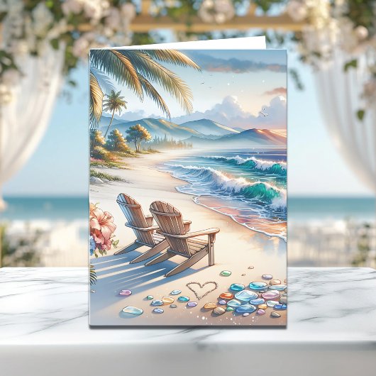 Carte Heureuse Sainte-Valentin | Vagues océaniques et ve