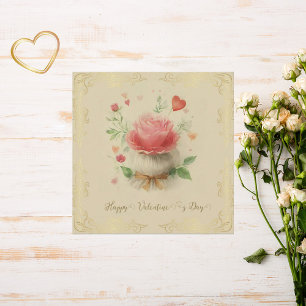Carte Heureuse Sainte-Valentin vintage