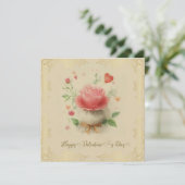 Carte Heureuse Sainte-Valentin vintage (Debout devant)