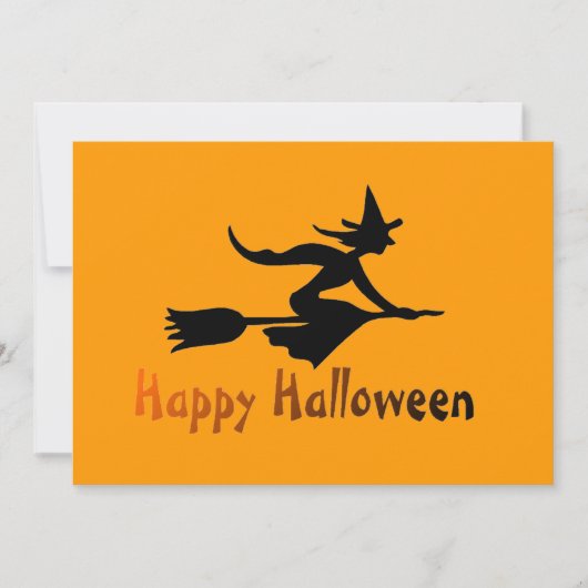Carte Heureuse sorcière d'Halloween (Devant)