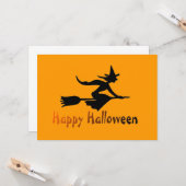 Carte Heureuse sorcière d'Halloween (Devant/Arrière en situation)