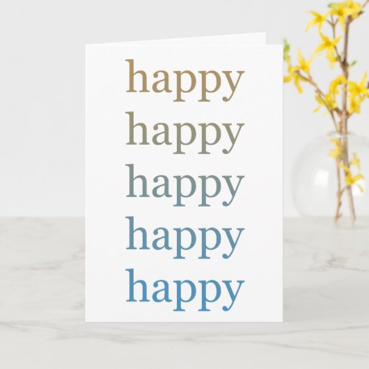 Carte Heureux (Fleur jaune)