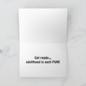 Carte HEUREUX **18ème** ADULTHOOD EST TELLEMENT "AMUSANT (Intérieur)