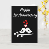 CARTE ***HEUREUX 1ER ANNIVERSAIRE*** À L'AMOUR DE MA VIE (Fleur jaune)