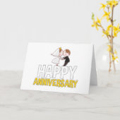 Carte HEUREUX "1er ANNIVERSAIRE** et PROFITEZ! ! ! (Fleur jaune)