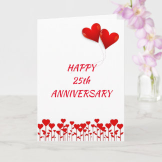 Carte HEUREUX ***25ème*** ANNIVERSAIRE ET "PROFITEZ"