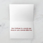 Carte **HEUREUX 2e ANNIVERSAIRE À NOTRE GRANDON** (Intérieur)