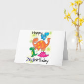 Carte HEUREUX ***2ème*** ANNIVERSAIRE (Fleur jaune)