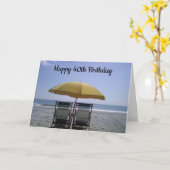 Carte HEUREUX **40ème** ANNIVERSAIRE (Fleur jaune)