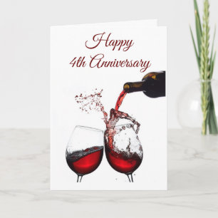 Carte ***HEUREUX 4e ANNIVERSAIRE*** À L'AMOUR DE MA VIE