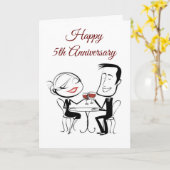 Carte ***HEUREUX 4e ANNIVERSAIRE*** À L'AMOUR DE MA VIE (Fleur jaune)