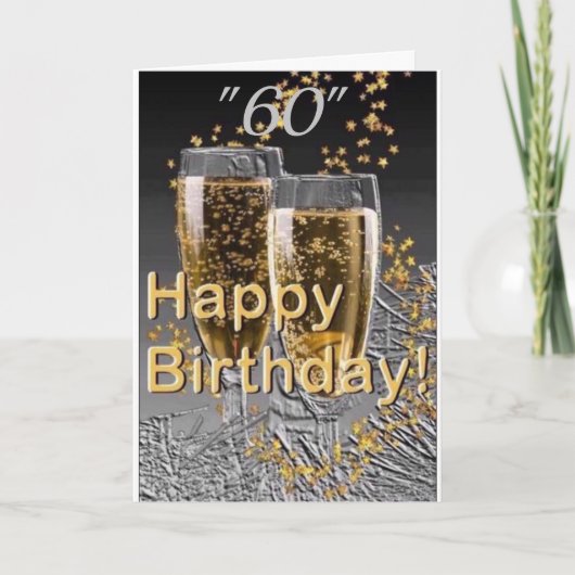 Carte ***HEUREUX "60ème" ANNIVERSAIRE" À VOUS! (Devant)