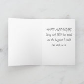 CARTE ****HEUREUX ANNIVERSAIRE***** À L'AMOUR DE MA VIE (Intérieur)