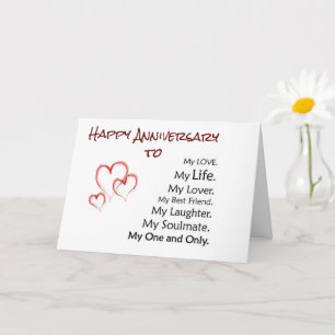 CARTE HEUREUX **ANNIVERSAIRE** À L'AMOUR DE MA VIE