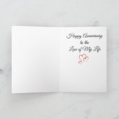 CARTE HEUREUX **ANNIVERSAIRE** À L'AMOUR DE MA VIE (Intérieur)