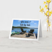 CARTE HEUREUX **ANNIVERSAIRE** À MON CÔTÉ DE L'AMOUR DE  (Fleur jaune)