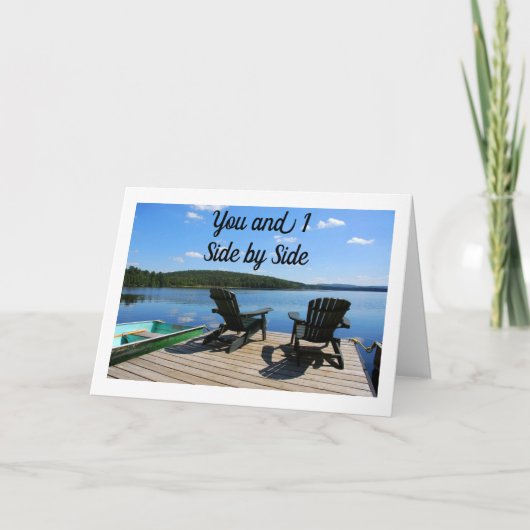 CARTE HEUREUX **ANNIVERSAIRE** À MON CÔTÉ DE L'AMOUR DE  (Devant)