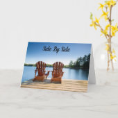 CARTE HEUREUX **ANNIVERSAIRE** À MON CÔTÉ DE L'AMOUR DE  (Fleur jaune)