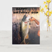 CARTE HEUREUX **ANNIVERSAIRE** À MON **FILS** (Fleur jaune)