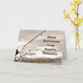 CARTE HEUREUX ANNIVERSAIRE À MON *PÊCHEUR PRÉFÉRÉ* (Fleur jaune)