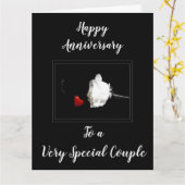 CARTE HEUREUX **ANNIVERSAIRE** À UN * COUPLE TRÈS SPÉCIA (Fleur jaune)