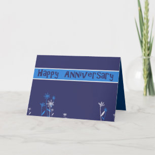Carte heureux anniversaire affaires bleu