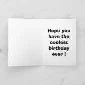 CARTE "HEUREUX ANNIVERSAIRE" COOL FACE AU SOLEIL (Intérieur)