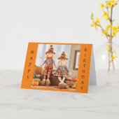 CARTE HEUREUX "ANNIVERSAIRE DE L'AUTOMNE" POUR VOUS (Fleur jaune)