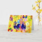 Carte heureux anniversaire donald trump (Fleur jaune)