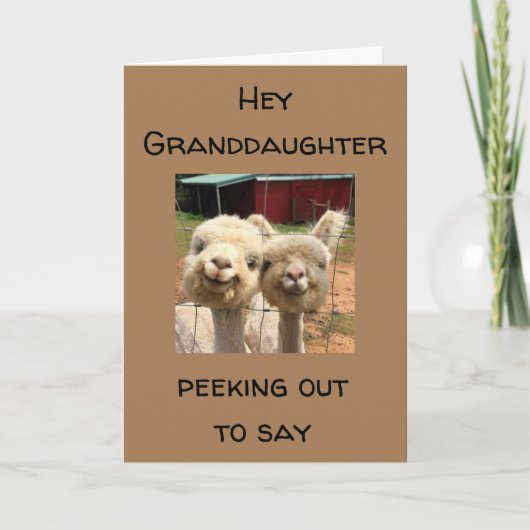 CARTE HEUREUX *ANNIVERSAIRE* **GRAND-FILLE** (Devant)