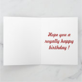 CARTE " HEUREUX ANNIVERSAIRE" JOLIE PRINCESSE (Intérieur)