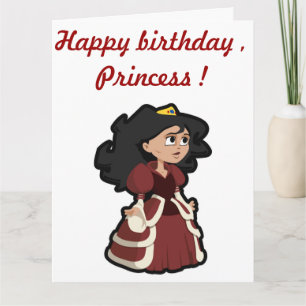 CARTE " HEUREUX ANNIVERSAIRE" JOLIE PRINCESSE