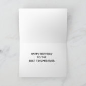 CARTE HEUREUX "ANNIVERSAIRE" MEILLEUR **ENSEIGNANT** JAM (Intérieur)