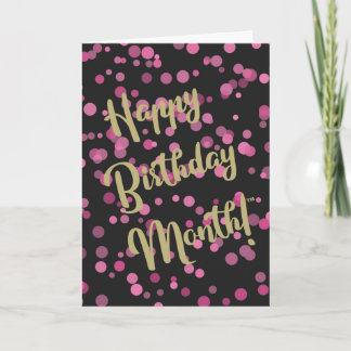 Carte Heureux Anniversaire Mois bulles