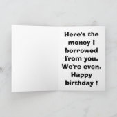 CARTE "HEUREUX ANNIVERSAIRE" MONEYBAG (Intérieur)