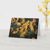 CARTE HEUREUX **ANNIVERSAIRE* STYLE DE SUNFLOWER (Fleur jaune)