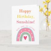 Carte Heureux Anniversaire Sunshine vous êtes si aimé ar (Fleur jaune)